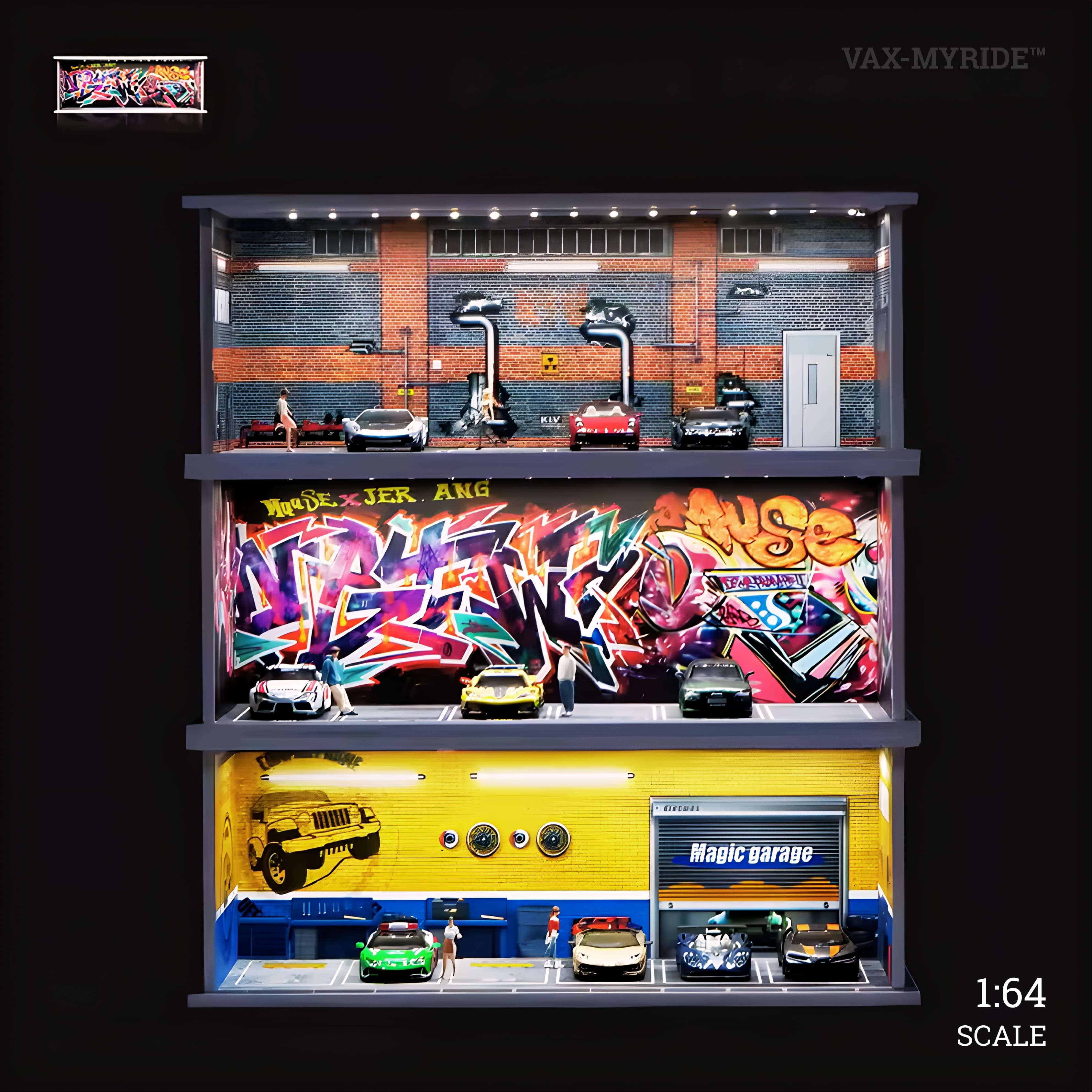 1/64 scale garage model